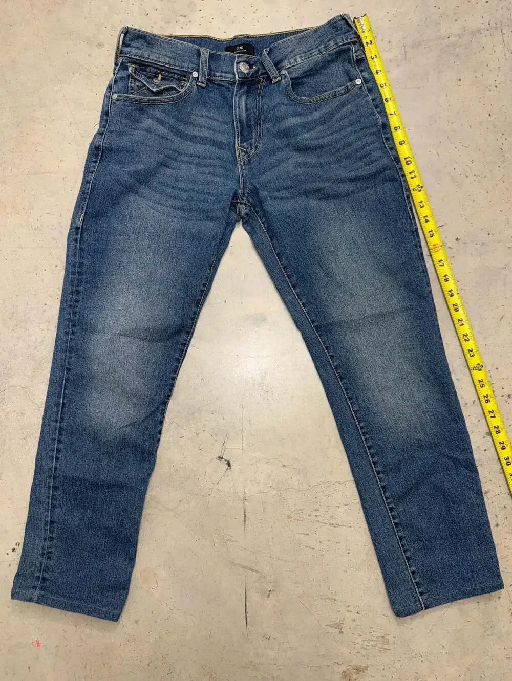 True Religion Geno Relaxed Slim Jeans in Dark Wash Denim
